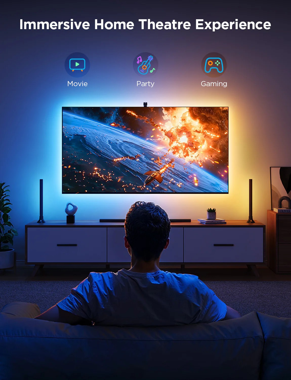 Светодиодная лента для телевизора Govee TV Backlight 3 Lite Kit t (55”-65” + Light Bars 40”-70”) photo 2