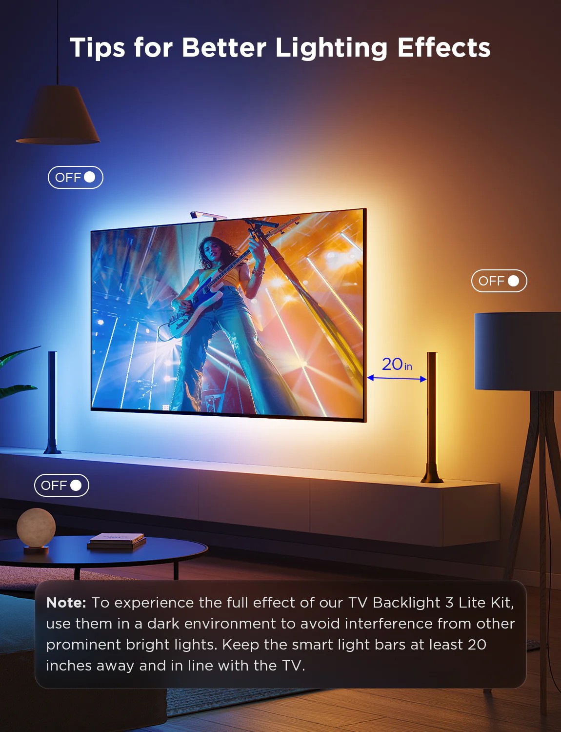 Светодиодная лента для телевизора Govee TV Backlight 3 Lite Kit t (55”-65” + Light Bars 40”-70”) photo 8