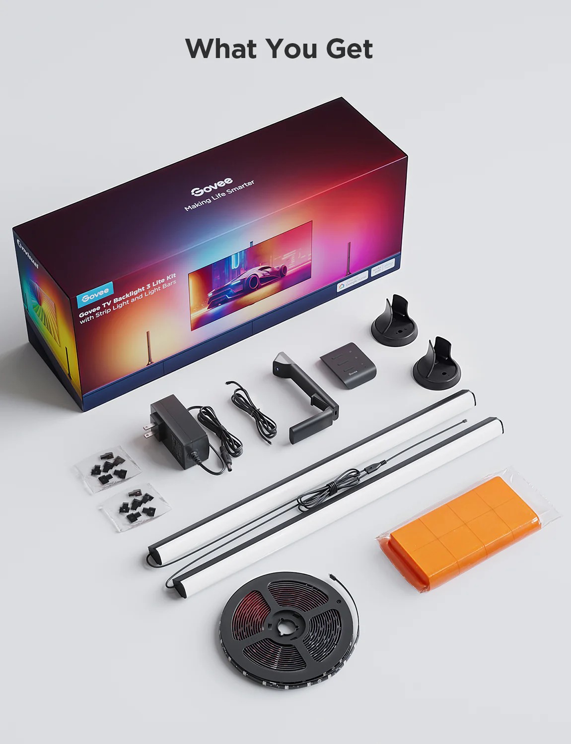 Светодиодная лента для телевизора Govee TV Backlight 3 Lite Kit t (55”-65” + Light Bars 40”-70”) photo 9
