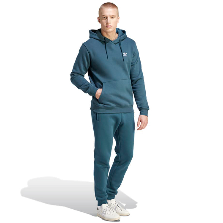 Hanorac pt bărbați Adidas ESSENTIAL HOODY XS Turcoaz photo 4