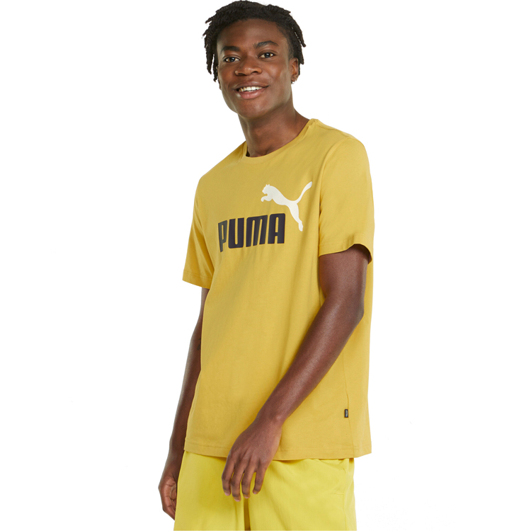 Tricou bărbătesc Puma ESS+ 2 Col Logo Tee S Galben photo 4