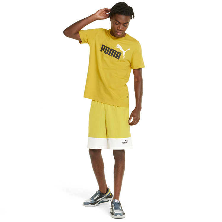 Tricou bărbătesc Puma ESS+ 2 Col Logo Tee S Galben photo 5