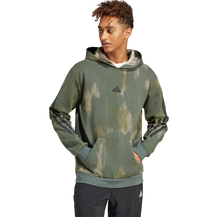 Hanorac pt bărbați Adidas M FI 3S HD XS Verde photo 2