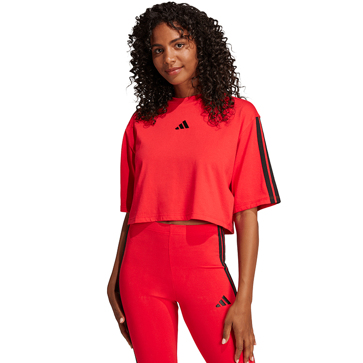 Tricou Adidas W 3S SJ T XXS Rosu Femei photo 2