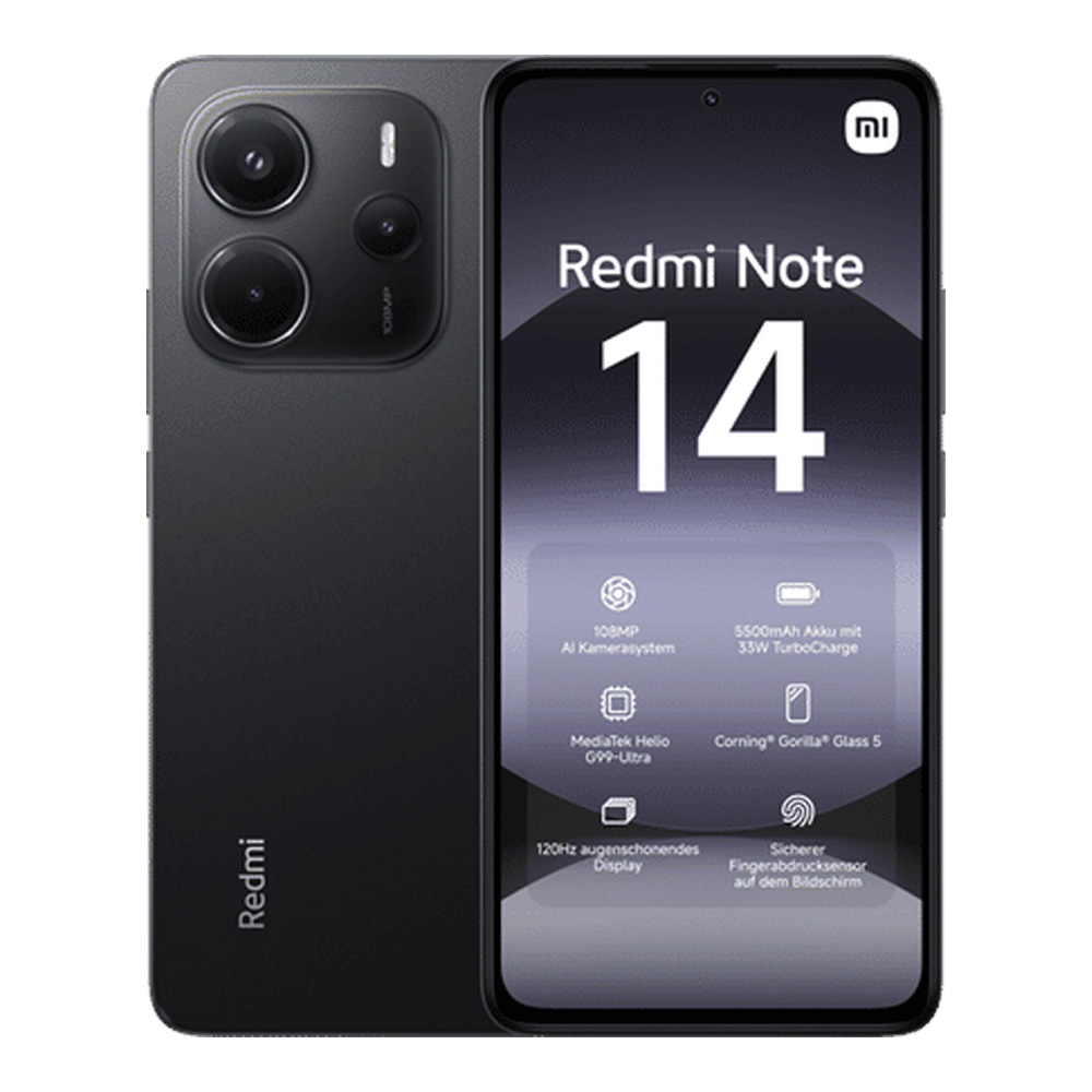Smartphone Xiaomi Redmi Note 14 / 6.67'' / 6 GB / 128 GB / Midnight Black photo 1 Smartphone Xiaomi Redmi Note 14 / 6.67'' / 6 GB / 128 GB / Midnight Black photo 1