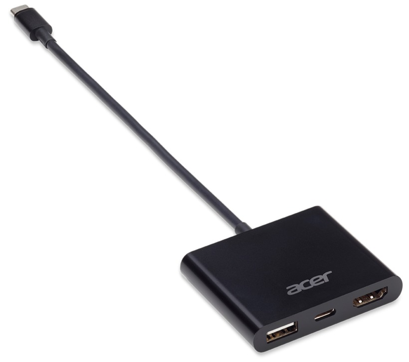 ACER 3 IN 1 USB-C GEN1 TO PD, HDMI, USB(A) DONGLE, BLACK (BULK PACK) photo 1
