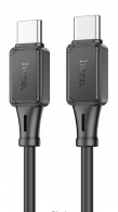 Cablu USB-C la USB-C HOCO “X101 Assistant” / 1m / Silicone / 60W / up to 3A / Black thumbnav 1