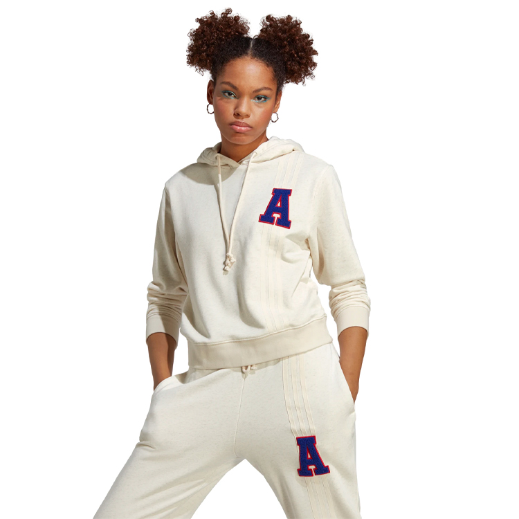 Hanorac Adidas SMALL LOGO HOOD 2XS Bej Femei photo 2