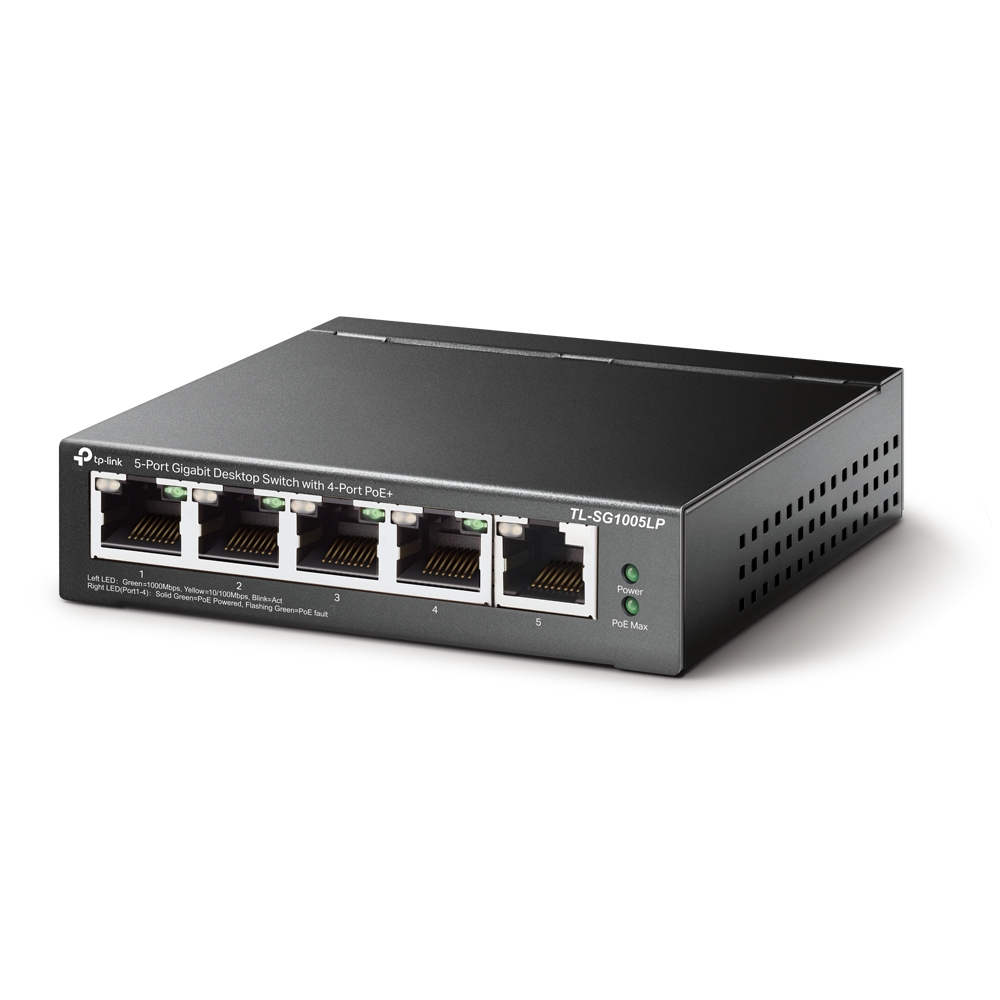 PoE Коммутатор TP-LINK TL-SG105LP / 5 port / Gigabit / RJ45 / steel case photo 2