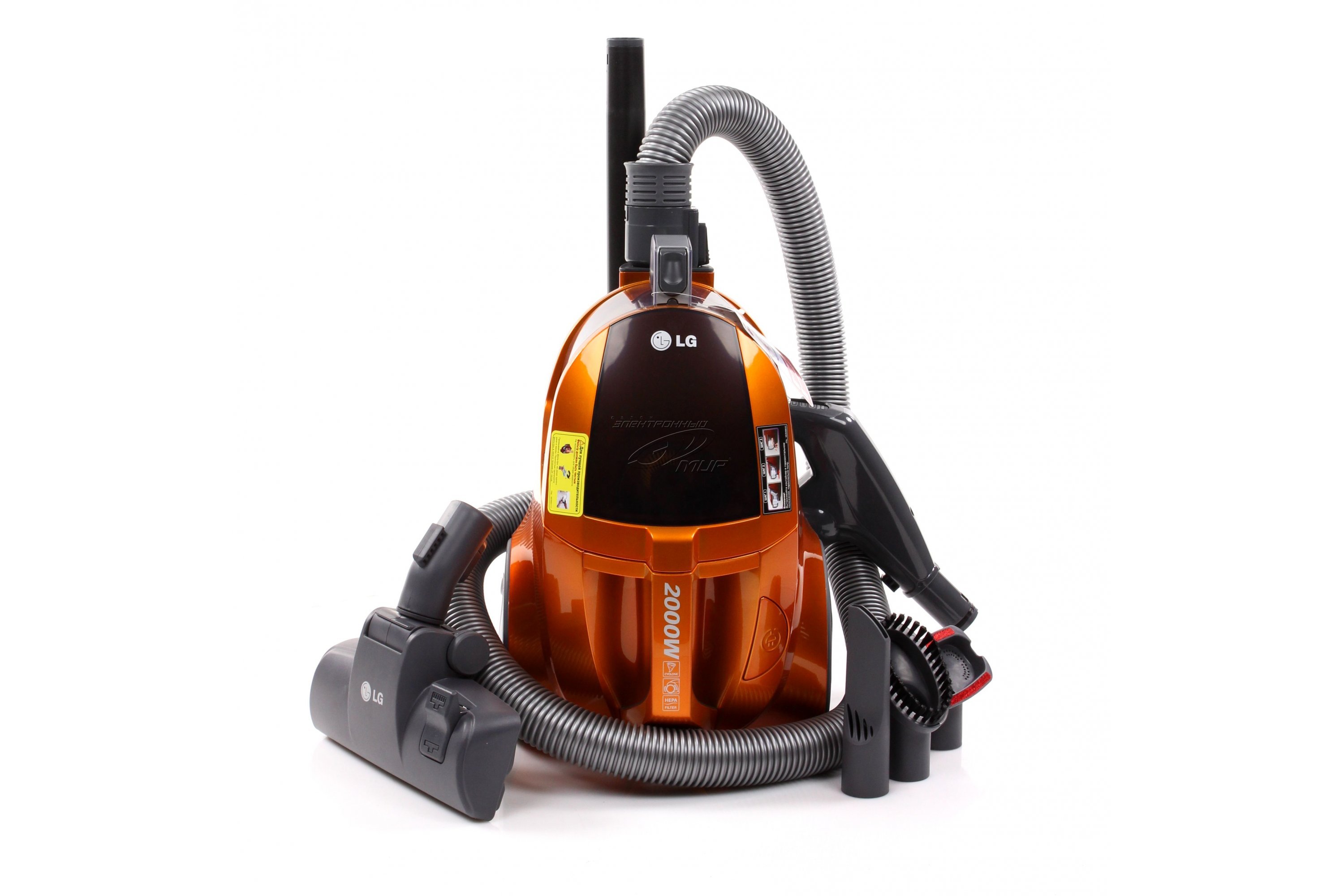 Aspirator cu container LG VK75302H / 2000W / Portocaliu photo 5