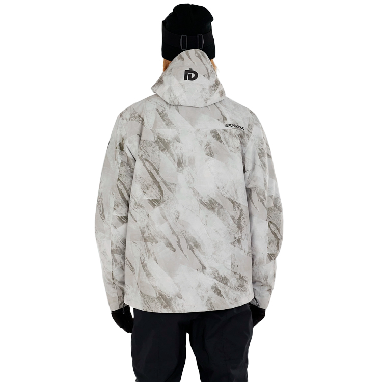 Geacă pt Barbati Fundango Tilbury ECO Logo Anorak S Alb-gri photo 2