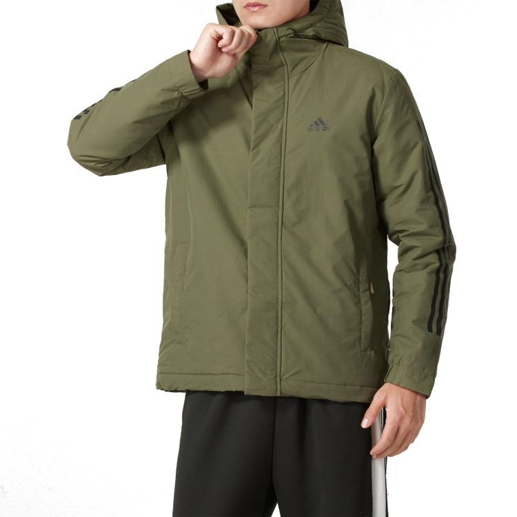 Geacă pt Barbati Adidas 3S HOODED JKT S Verde photo 3