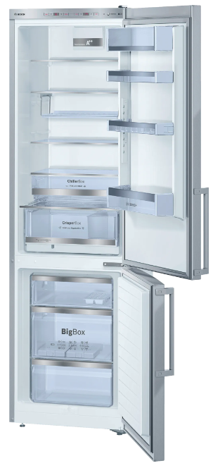 Холодильник двухдверный Bosch KGE39AI30 / 342 л / 200 см / A+ / Серый photo 1 Холодильник двухдверный Bosch KGE39AI30 / 342 л / 200 см / A+ / Серый photo 1