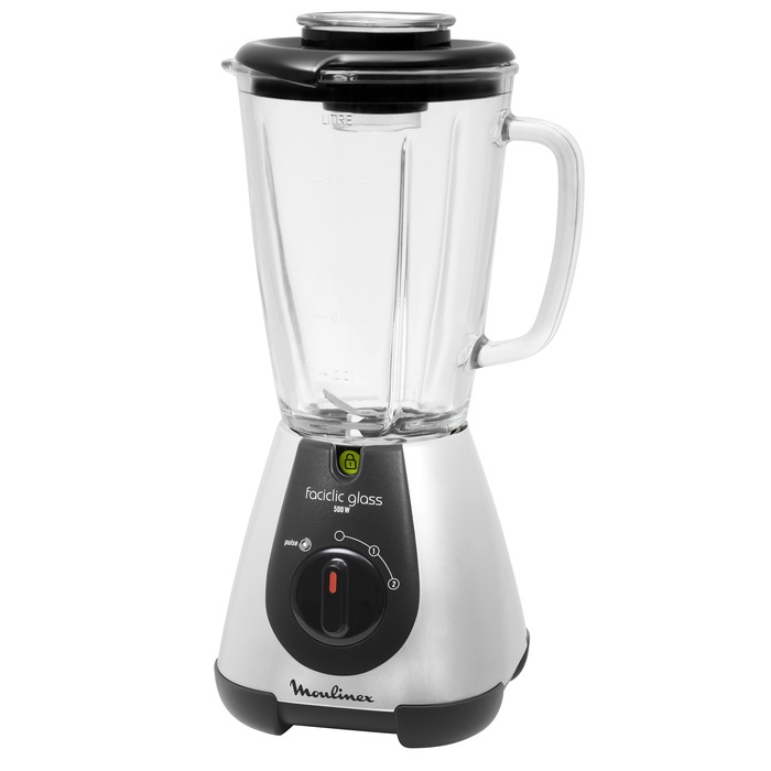 Blender Moulinex LM310E30, 500 W, 2 trepte viteza, Alb cu sur photo 1 Blender Moulinex LM310E30, 500 W, 2 trepte viteza, Alb cu sur photo 1