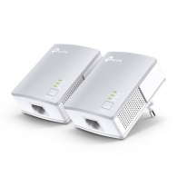 TP-LINK  TL-PA4010 Kit, AV500 Powerline Adapter Starter Kit, Compact Size, 500Mbps Powerline Datarate, 1 Lan Port, Power Socket, HomePlug AV, Green Powerline,  Plug and Play, Pair Button, Range 300 meters in house thumbnav 1