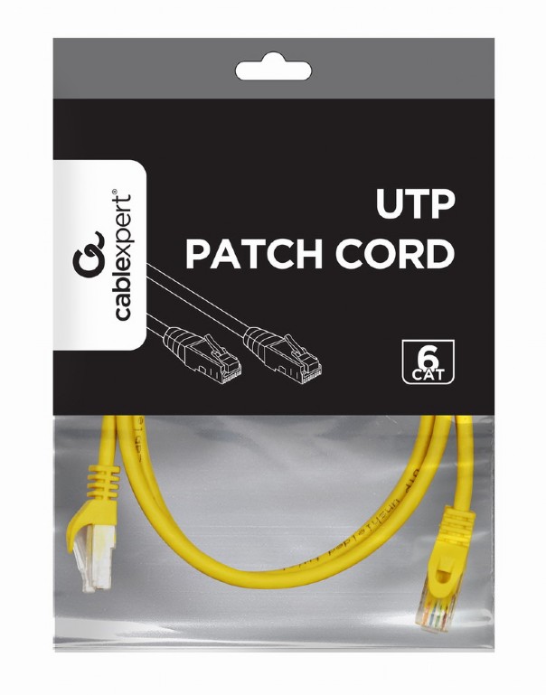 UTP Cat6 Patch cord, 2 m, Yellow photo 2