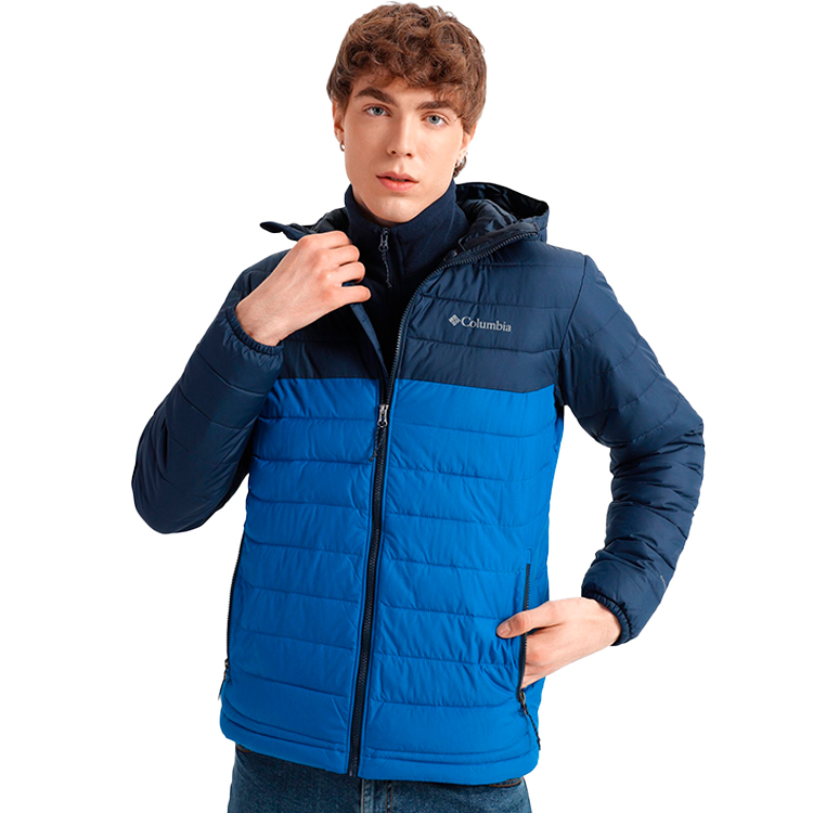 Geacă pt Barbati Columbia Powder Lite Hooded Jacket L Albastru photo 1 Geacă pt Barbati Columbia Powder Lite Hooded Jacket L Albastru photo 1