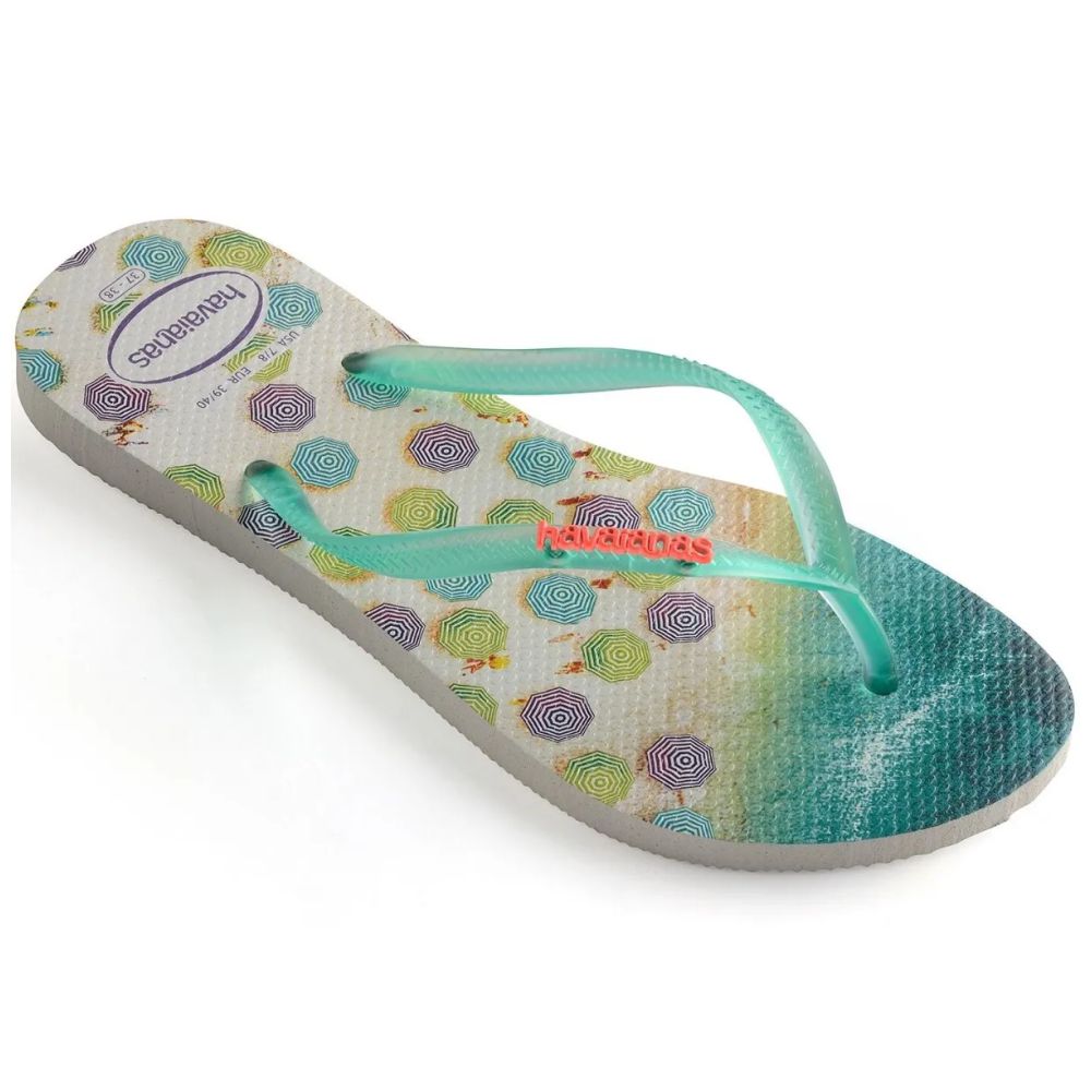 Slapi Havaianas SLIM PAISAGE pt Femei / 35/36 / Verde photo 3