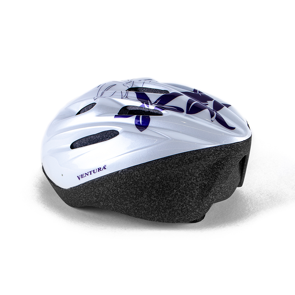 Casca de bicicleta VENTURA Flower 11 Alb-violet 731032 photo 3