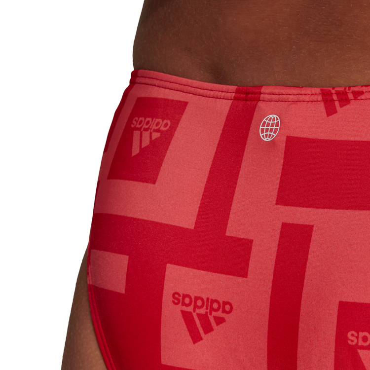 Costum p/u inot Adidas BARS AOP BIKINI / Femei / S / Rosu photo 3