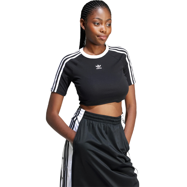 Tricou Adidas 3 S BABY TEE XXS Negru Femei photo 2