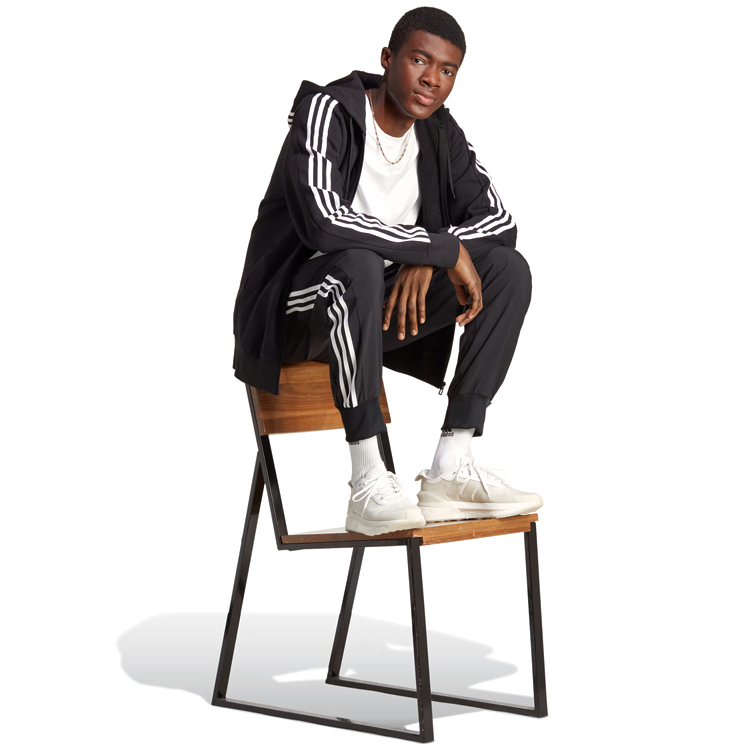 Hanorac pt bărbați Adidas M 3S FT FZ HD S Negru photo 2
