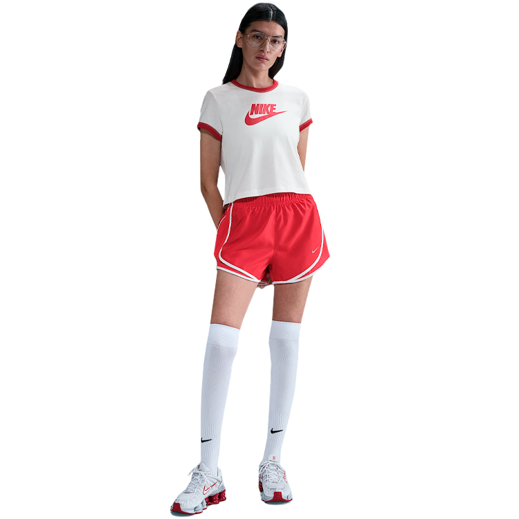 Tricou Nike W NSW SS RINGER TEE VNTG RUN XL Alb-rosu Femei photo 2