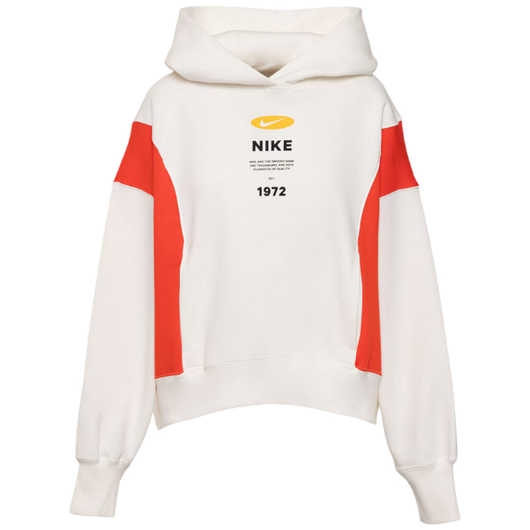 Jacheta Nike W NSW PHNX FLC REMIX OOS HDY S Bej Femei photo 3