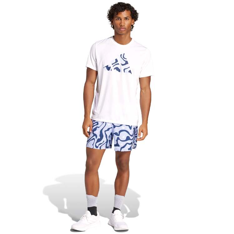 Футболка мужская Adidas RUN IT BL TEE M S Белый photo 2