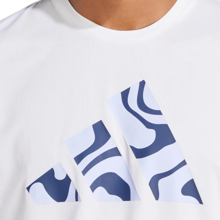 Футболка мужская Adidas RUN IT BL TEE M S Белый photo 4