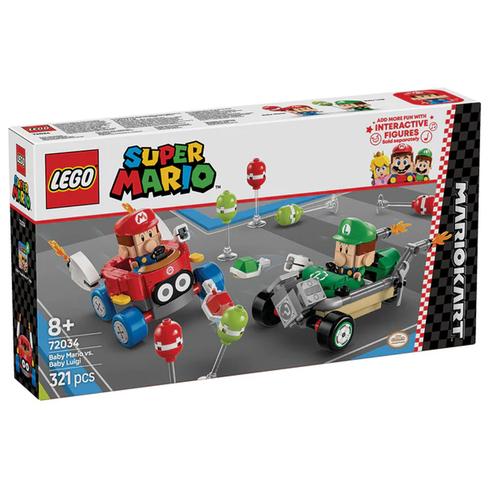 Constructor Lego Super Mario Mario Kart™ – Baby Mario vs. Baby Luigi 72034 de la 8+ ani photo 1
