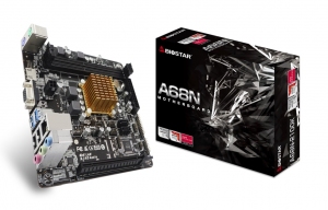 BIOSTAR A68N-2100K, MB + CPU onboard: Dual-core AMD E1-6010 1.35GHz, 2xDDR3-1600, AMD Radeon R2 Graphics, support HDCP, VGA, HDMI, 1x PCI-Ex16, 2xSATA3, COM+LPT headers, ALC887 7.1-Ch HDA, 1xGbE LAN, 2xUSB3.2 Gen1, 2xUSB 2.0, mini-ITX thumbnav 4