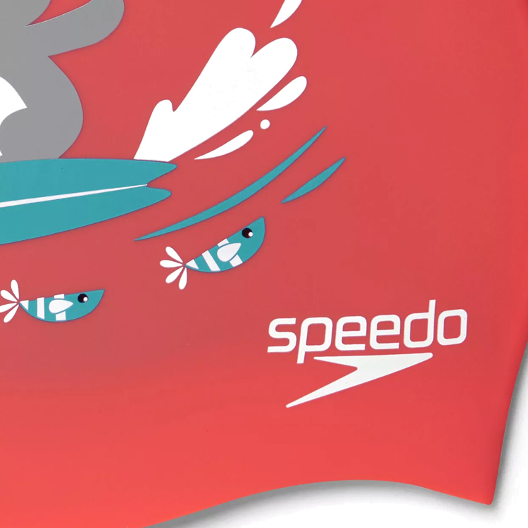 Casca de inot silicon Speedo SLOGAN PRT CAP JU 8-0838614635 Oranj photo 3