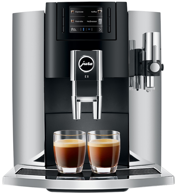 Aparat de cafea Espresso JURA E8 Chrome, 15235 / 15 bar / Espresso photo 1 Aparat de cafea Espresso JURA E8 Chrome, 15235 / 15 bar / Espresso photo 1