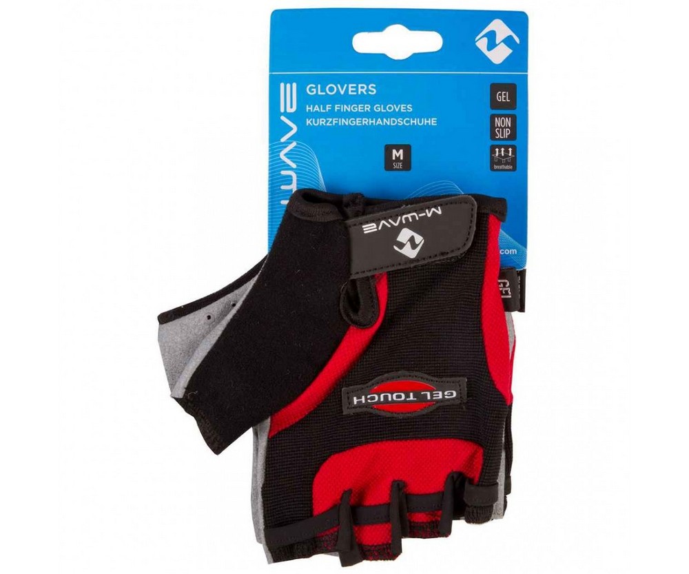 Перчатки M-WAVE M-WAVE Glovers half finger glove L Черный/Красный 719936 photo 3