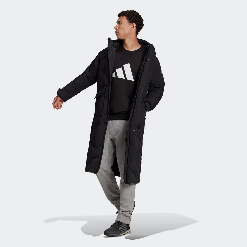Geacă pt Barbati Adidas BIG BAFFLE COAT S Negru photo 2