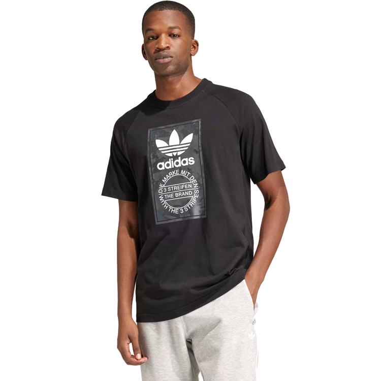 Tricou bărbătesc Adidas CAMO TONGUE TEE XS Negru photo 3
