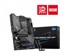 MSI Z790 GAMING PRO WIFI, Socket 1700, 16Phases, Intel® Z790 (13/12th Gen CPU), CPU graphics, HDMI, Dual 4xDDR5-7200, 3xPCIe X16 5.0, 4xSATA3, RAID, 3xM.2 4.0, 2xPCIe X1, ALC897 7.1/SPDIF, 1GbE+2.5GbE LAN, WiFi6E/BT, 1xUSB-C 3.2Gen2x2, 4xUSB3.2Gen2(A+C),  thumbnav 1