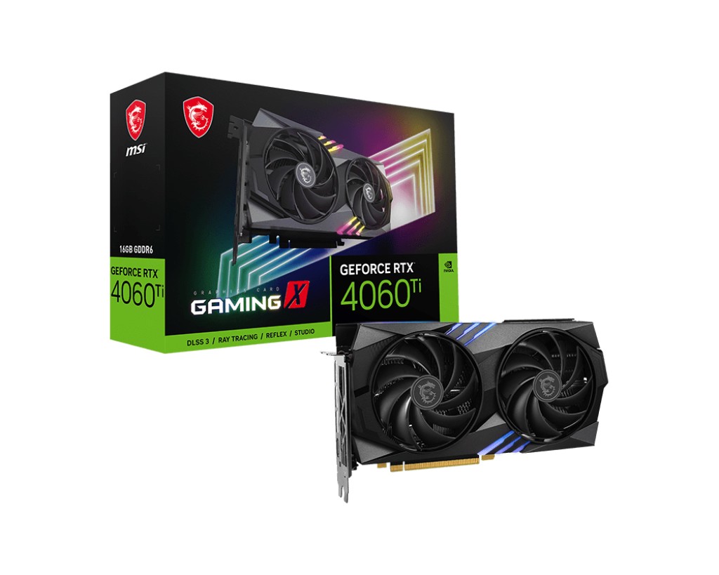 MSI GeForce RTX 4060 Ti GAMING X 16G  / 16GB GDDR6 128Bit 2640/18000Mhz, Ada Lovelace/ DLSS3, PCIeX16 4.0, 1xHDMI, 3xDP, Twin FROZR 9 Thermal Design: TORX Fan 5.0/Zero Frozr/Core Pipe/Cooper Baseplate/Fin+AirflowControl, Double Ball Bearing, Metal Backpla photo 1
