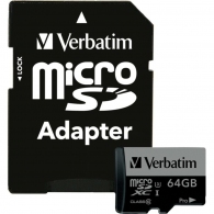 Card de memorie microSD Verbatim Pro U3 V30/ 90MBps/ 64GB + SD adapter thumbnav 1