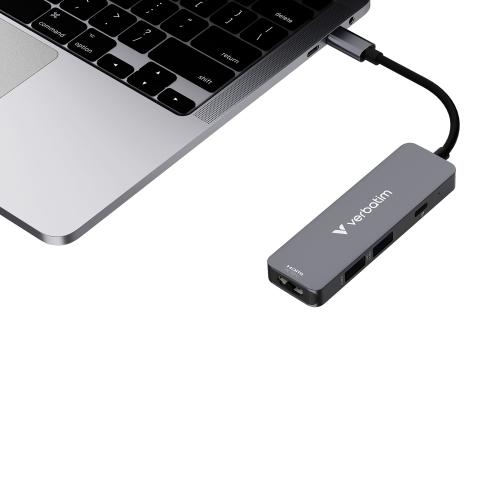 Adaptor Multiport USB-C Verbatim Essentials/ HDMI, USB-C PD, USB-A 3.2 Gen 1, USB-A photo 4