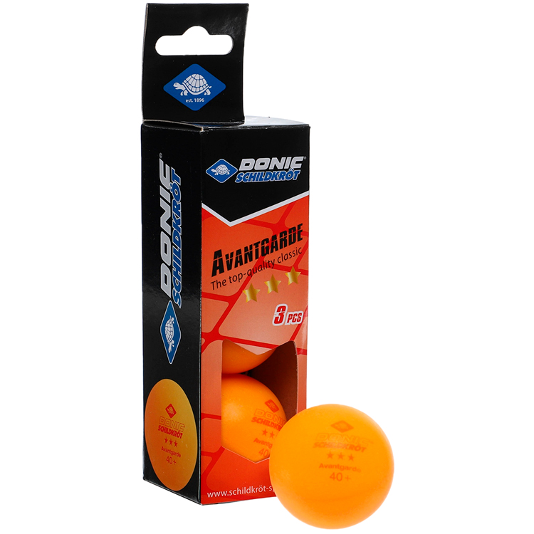 Set mingi tenis de masa 3 buc Donic AVANGARDE POLY +40 ORANGE photo 1