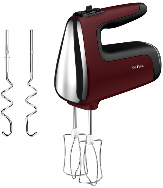 Миксер Ручной Tefal HT652538 / 5 скоростей / Бордовый photo 1