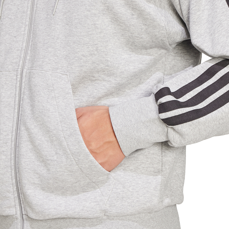 Hanorac pt bărbați Adidas M 3S FT FZ HD S Gri photo 5