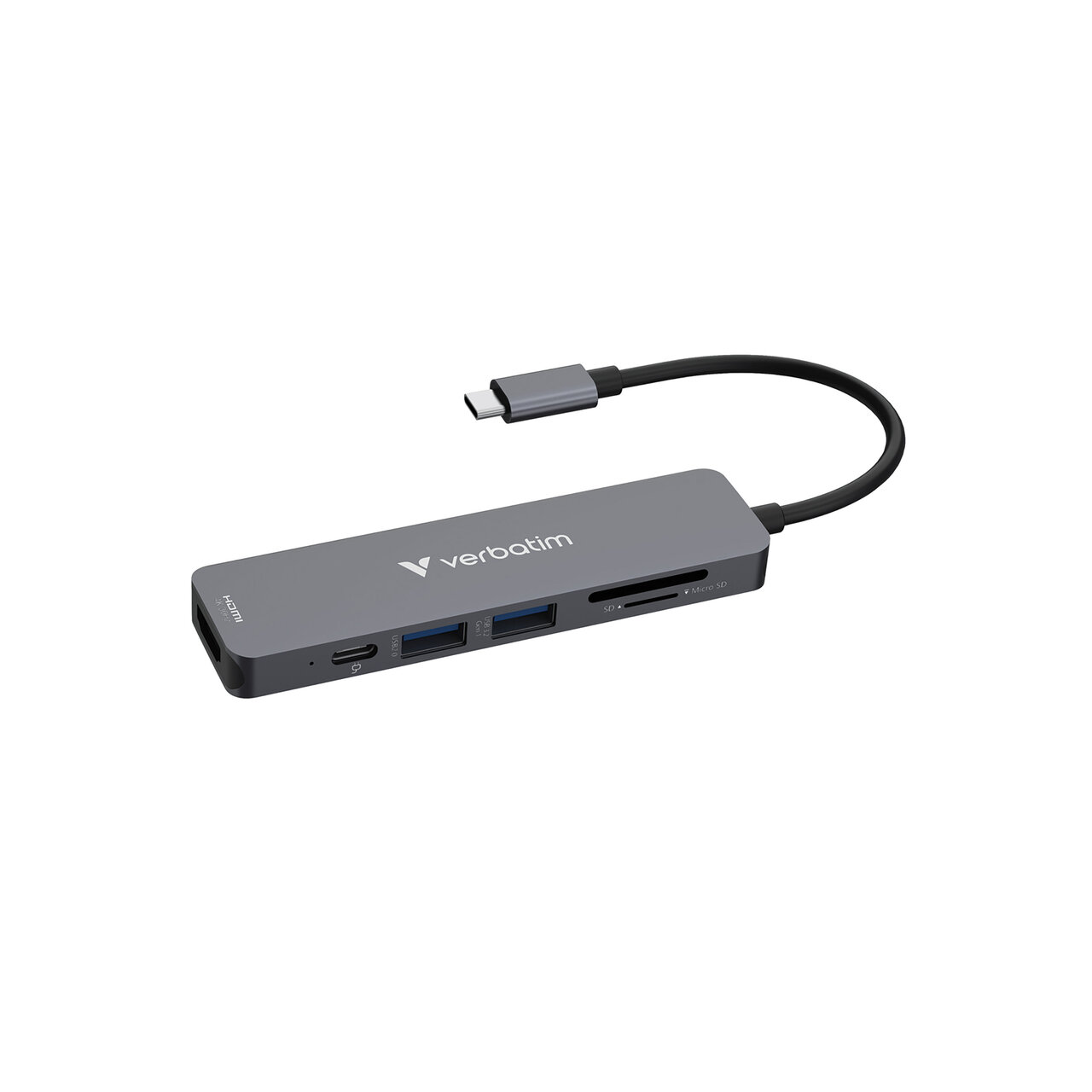 Adaptor Multiport USB-C Verbatim Essentials/ HDMI, USB-C PD, USB-A 3.2 Gen 1, USB-A, SD & microSD photo 1