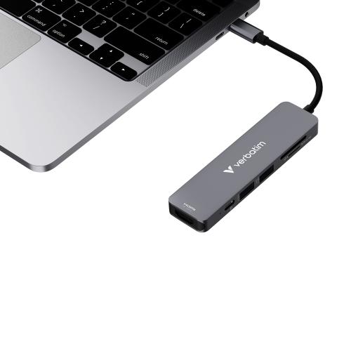 Adaptor Multiport USB-C Verbatim Essentials/ HDMI, USB-C PD, USB-A 3.2 Gen 1, USB-A, SD & microSD photo 4