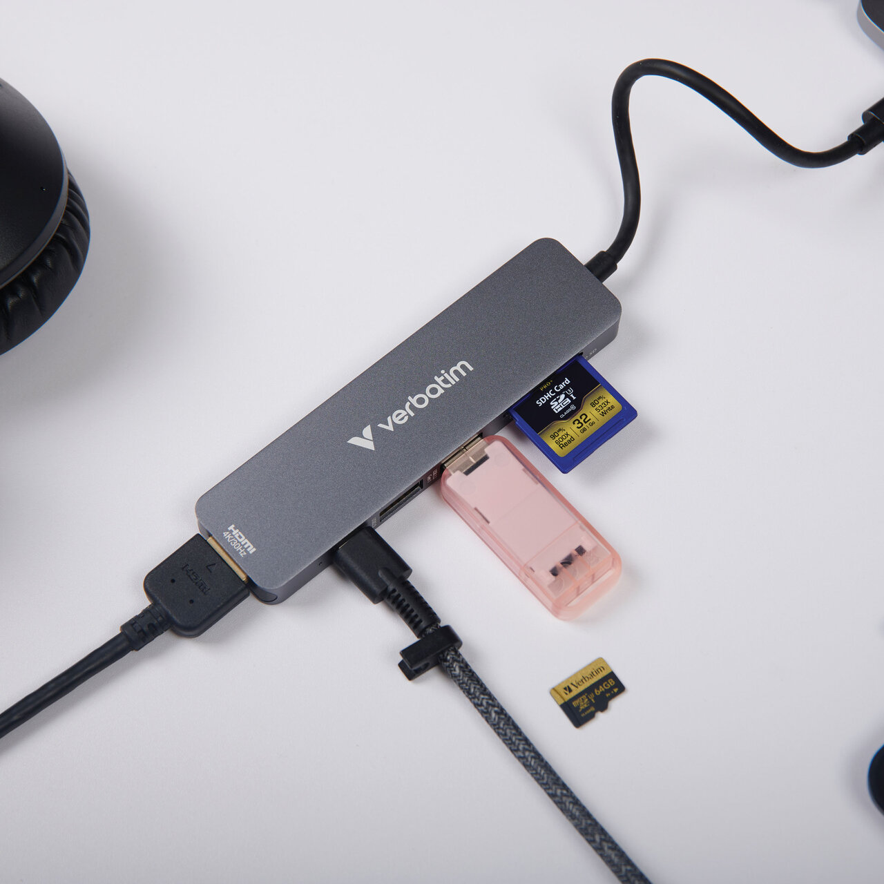 Adaptor Multiport USB-C Verbatim Essentials/ HDMI, USB-C PD, USB-A 3.2 Gen 1, USB-A, SD & microSD photo 5