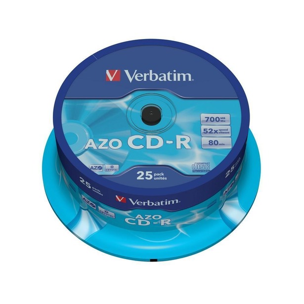 Verbatim DataLifePlus CD-R AZO 700MB 52X CRYSTAL SURFACE - Spindle 25pcs. photo 1