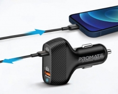Incarcator auto p/u telefon mobil Promate DriveGear 33W Black thumbnav 3