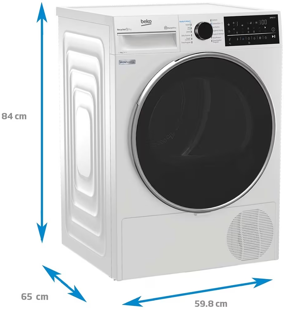 Mas. de uscat rufe cu pompa de caldura Beko B5T89243W / 9 kg / A+++ / Alb photo 4